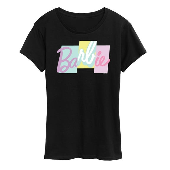 Barbie - Color Block Behind Logo - Women's Short Sleeve Graphic T-Shirt