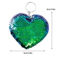 thumbnail image 3 of EGNMCR Heart-shaped Keychain Double-sided Reflective Sequins Bag Accessories Love Keychain Sequins Accessory key ring, 3 of 7