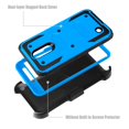 thumbnail image 6 of LG K20 Plus Case, LG K20 V Case, LG LV5 Case, LG K10 2017 Case, LG Harmony Case, Mignova Heavy Duty Armor Case With Screen Protector + Kickstand Belt Swivel Clip Holster Cover-Blue, 6 of 8