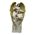 thumbnail image 4 of Figura de ángel de la Sagrada Familia, figura navideña, artesanía, resina, adorno de escritorio S Oro, 4 of 9