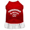 thumbnail image 1 of Aberdoggie Ny Screen Print Dress Red With White Xs (8), 1 of 1