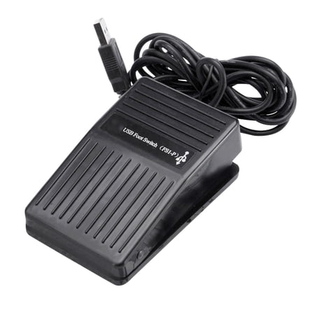 Game Black USB Single Foot Pedal Switch Shell Waterproof Momentary Pedal Controller Keyboard Action Keystrokes for PC