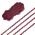 thumbnail image 1 of Cinta de flecos ondulados de 5 mm / 0.2 pulgadas, 28 yardas, trim de poliéster RIC Rac [Rojo oscuro], 1 of 6