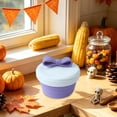 thumbnail image 5 of Sruoe Bow Decor Cotton Rope Covered Storage Bin Two Tone Woven Holiday Sweets Caddy for Desktop Household Stuff, 5 of 6