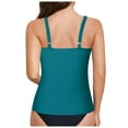 thumbnail image 6 of GEWSEY Tankini Tops for Women Swimwear Top Only Tummy Control Bathing Suit Top No Bottom (Dark Green, M), 6 of 9