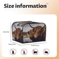thumbnail image 5 of Honeii Yak Print 4 slice Toaster Cover, Two Slice Toaster Dust-proof Cover For Kitchen Small Appliance and Fingerprint Protection, 5 of 7