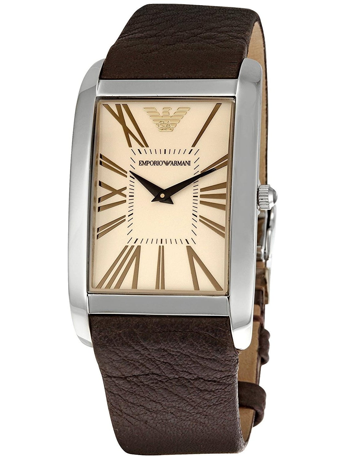 Rectangle armani watch hot sale