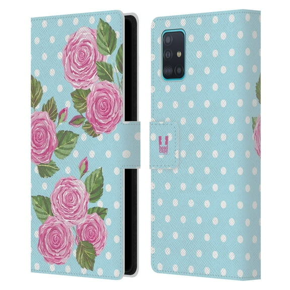 Head Case Designs Watercolour Flowers 2 English Roses Leather Book Wallet Case Cover Compatible with Samsung Samsung Galaxy A51 (2019)