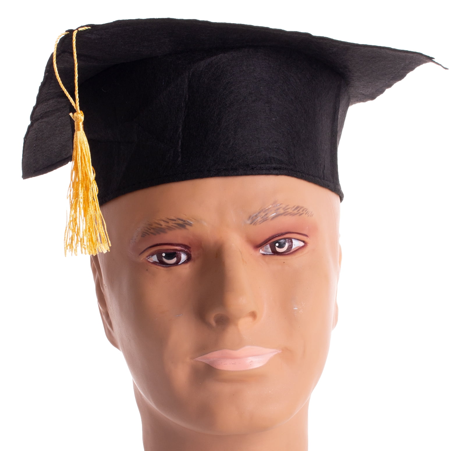 US Toy Economy Graduation Caps w/ Tassel Hats, Black, One-Size 8