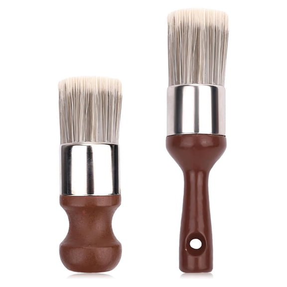 2pcs Leather Furniture Salve Brush, 2 Styles Ergonomic Leather Furniture Cleaning Brush Salve Wax Repair Tool