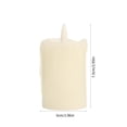 thumbnail image 7 of KUKIDSVO Flameless LED Battery Operated Ivory Pillar Candle, Flickering Realistic Moving Flame, 2.96'' x1.97'' Luminous Real Wax Indoor Home Decor(B), 7 of 7