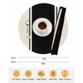 thumbnail image 6 of 13 Inch Round Placemats Set of 4, Black Vintage Non Slip Heat Insulation PP Table Mats, Geometric Stripes Simple Lines Washable Place Mats for Kitchen Dining Party Table Decor, 6 of 7