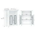 thumbnail image 5 of Teamson Home Windsor Wooden Floor Accent Cabinet with Glass Mosaic Doors, White, 5 of 8
