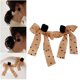 thumbnail image 3 of Moda Bowknot lazo pendientes colgante oreja larga cadena para mujeres niñas joyería boda creativa Salvador Earings de lunares de cinta, 3 of 7