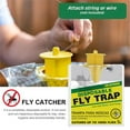thumbnail image 6 of Yoziaaoa 1 pcs Outdoor Hanging Fly Traps, Disposable Flies Killer Trap Bag Catcher with Natural Attractant Bait Bug Catcher and Flying Insect Trap for Outdoor Family Farm Park Orchard Garden, 6 of 9