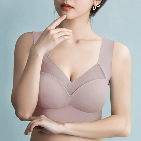 Delayuji Removable Cups Sports Bras for Women 1 Lace Bra Bra Women Underwear Bralette Crop Top Female Bra Large Top Female Up Brassiere Bra Removable Cups Padded Bustier Cute Fall Wine Red L