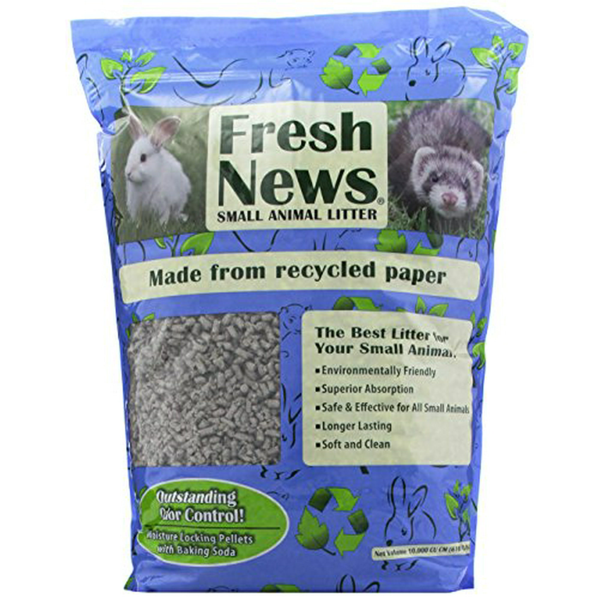 Fresh News Recycled Paper Original Pellets Small Animal Litter 10 Liters Walmart