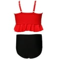 thumbnail image 5 of Hrsba Solid Color Ruffle Fashion Swimwear Girls 2 Piece Swimsuit for Youth, 5 of 5
