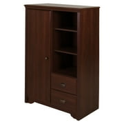 South Shore Fundy Tide Armoire with Drawers in Royal Cherry