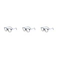 thumbnail image 4 of Minnieouse Montura de gafas de lectura para mujer, montura de gafas, montura óptica, montura redonda, gafas para miopía antiluz, azul y negro Type1 NO1, 4 of 6