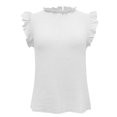 thumbnail image 5 of SHITINN Spring and Summer New European and Border Women's Solid Color Stitching Sleeveless Top Fa Womens Short Sleeve Tops Womens Tees Loose Fit Womens Shirt, 5 of 6