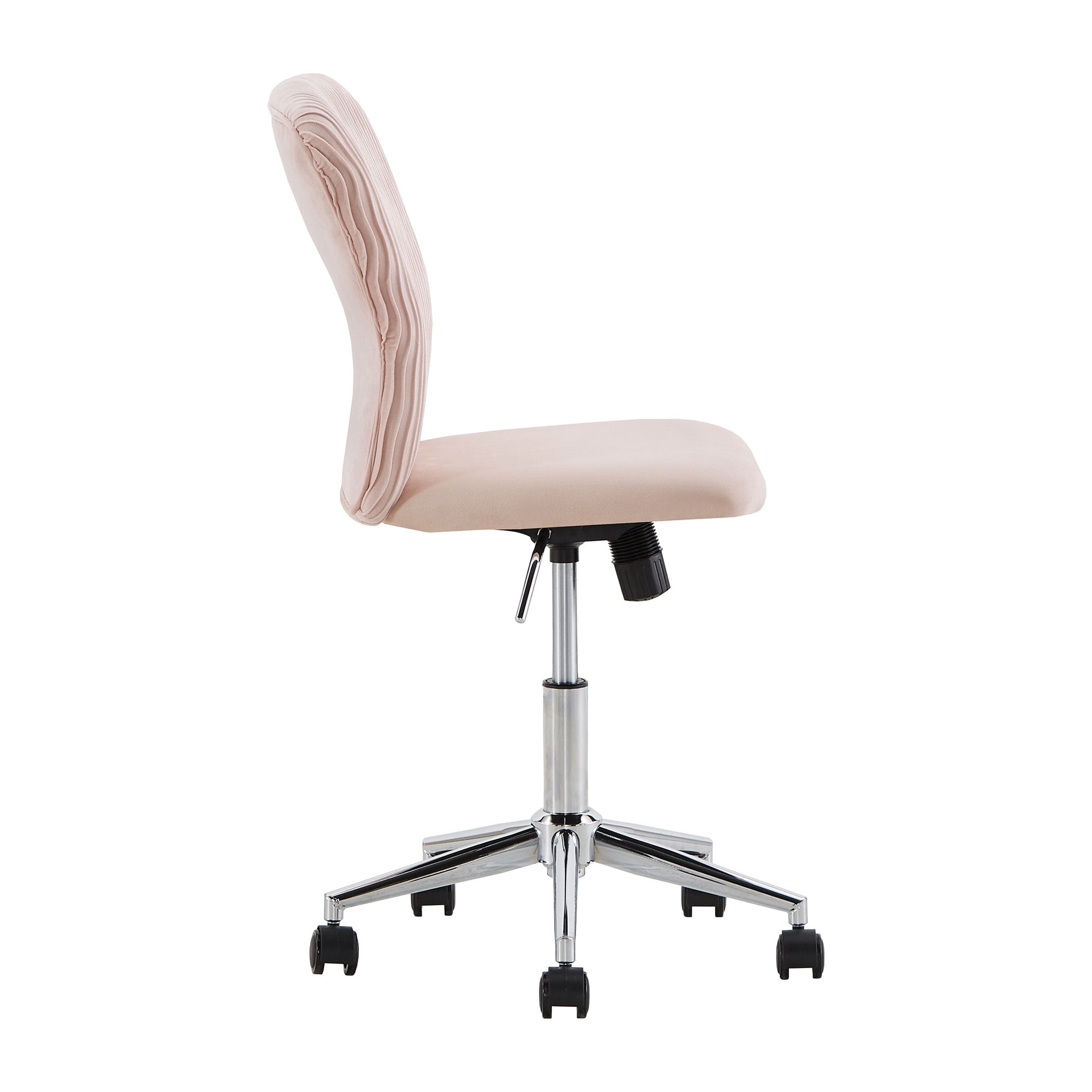 Weston Home Bold 14.57 in Task Chair with Adjustable Height & Swivel, 250 lb. Capacity, Blush Pink