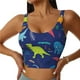thumbnail image 1 of Fotbe Dinosaurs Sujetador Deportivo Largo sin Aros para Mujer con Almohadillas y Soporte Medio, Transpirable y Absorbente, Camiseta Tipo Chaleco o Tank Top-Medium, 1 of 8