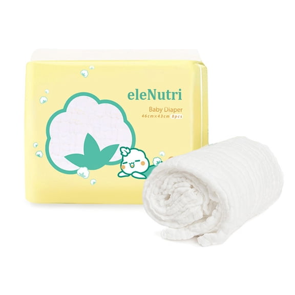 eleNutri Babies' diapers,Reusable Cloth Diapers for Newborn To 0-3 Years,One Size,8 Pack