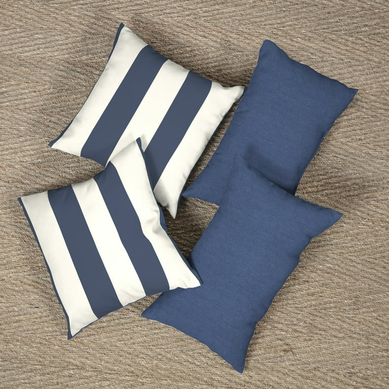 Navy and white striped pillows new arrivals
