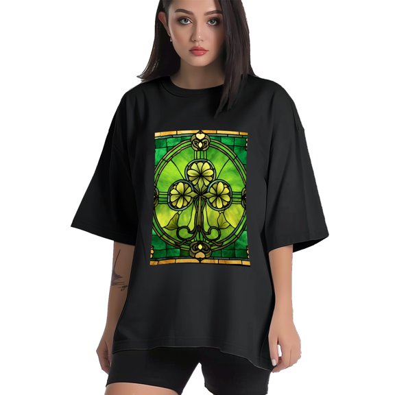 Plus Size Shirt for Women Black Tops for Women Short Sleeves Shirt for Women ST Patrick T Shirt Crewneck Shirt for Women XS