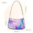 thumbnail image 3 of FORMRS Womens Shoulder Bag with Chain Strap Clutch Purse Cute Tote Handbag, Pastel Pink Marble Pattern, 3 of 7