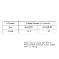 thumbnail image 3 of G3/4 Male Thread Air Compressor Fittings Clear Plastic Oil Sight Glass, 3 of 10