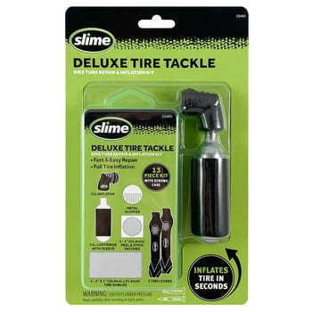 Slime Deluxe Tire Tackle Bike Tube Repair & Inflation Kit - 20495