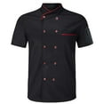 thumbnail image 3 of Chef Shirt Short Sleeve for Restaurant Kitchen Staff Men Women Breathable Comfortable Durable Workwear, 3 of 8