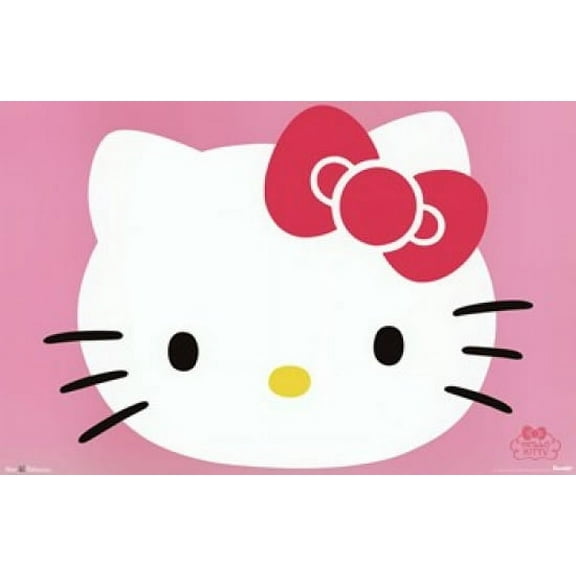 Hello Kitty - Face Laminated Poster Print (36 x 24)
