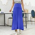 thumbnail image 2 of Women's Solid Color Elastic Waist Half Length Skirt - Soft Polyester, Modifies Leg Lines, Suitable for Summer, Hand Washable, Sizes L and XL, 2 of 5