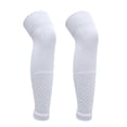 thumbnail image 2 of BRGZLK Boys Girls Soccer Sock Sleeves Shin Guard Student Training Match Bottomless Socks Thickened Over-the-Knee Soccer Sleeves Suitable for Football Basketball Running White 12-17 Years, 2 of 6