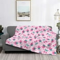 thumbnail image 2 of Uemuo Cherry Strawberry Printed Throw Blanket for Couch, Fluffy Fuzzy Blankets for Bed, Sofa, Cozy Flannel Faux Fur Blanket-50"x40", 2 of 6