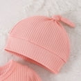 thumbnail image 4 of Tiijoy Newborn Girls Jumpsuit with Hat Outfits Letter Print Cotton Romper Set, Sizes 0-3M, 4 of 4
