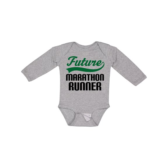 Inktastic Marathon Runner Childs Boys Long Sleeve Baby Bodysuit