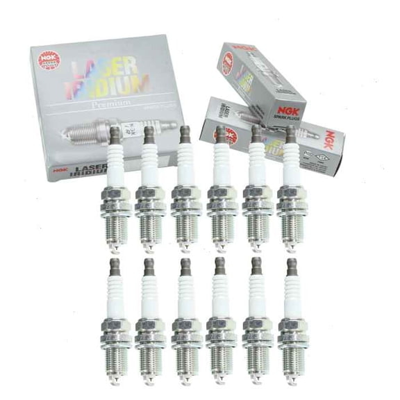 12 pc NGK Laser Iridium Spark Plugs compatible with Mercedes-Benz ML350 3.7L V6 2003-2005