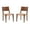 Brown Stain, variant on Maklaine 18" Dining Chairs with Woven Seats Set of 2 in Natural Brown Wood