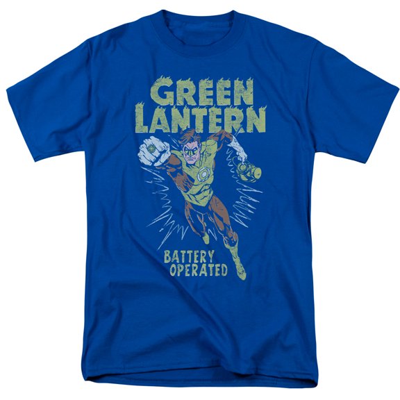 Green Lantern Fully Charged S/S Adult 18/1 T-Shirt Royal Blue