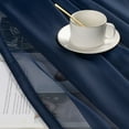 thumbnail image 3 of Sheer Curtains Set of 2, 54" X 84" Window Solid Sheer Curtain Drapes Rod Pocket Top Panels for Bedroom Living Room Kitchen Color: Navy, 3 of 4