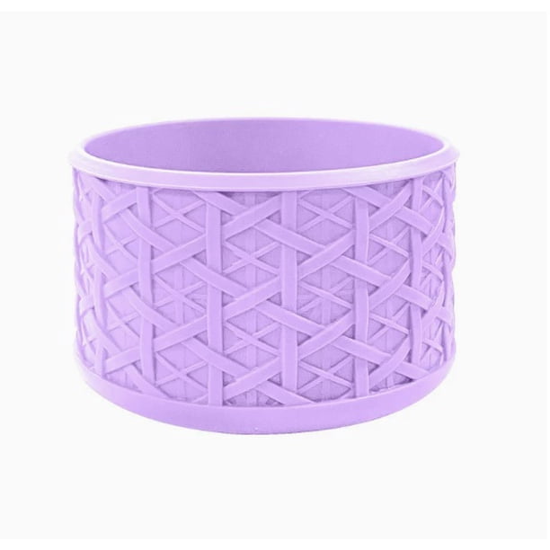 La funda protectora con patrón tejido de macarrón es adecuada for varios tipos de tazas. Cubrevasos de silicona. Funda anticaída de silicona for copa Ice Ba.