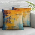 thumbnail image 3 of Nawypu  Throw Pillow Covers Vintage Abstract Blue and Orange Messy Rust Painting Decorative Pillow Cases Home Decor Standard Square  Pillowcases, 3 of 5