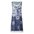 thumbnail image 4 of Samickarr Summer Savings Clearance Summer Dresses For Women 2023 Summer Dresses For Women Casual Sexy Round-Neck Floral Printing Fake Two-Piece Dress Street Stylish, 4 of 8
