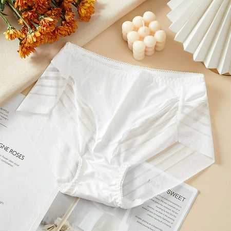 Wancir High Waisted Underwear for Women Lace Briefs Curvy Silky French Cut Panties Multipack