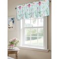 thumbnail image 6 of Blue Pink Green Floral Curtain Valances for Windows, Seasonal Botanical Blooms Kitchen Valance Window Treatment, Light Filtering Block Curtains for Bathroom/Bedroom/Living Room 42'' x 12'', 6 of 9
