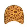 thumbnail image 2 of Yiaed Brown Wood Grain Sunflower A Print Cap Adjustable Size for Running Workouts and Outdoor Activities All Seasons, 2 of 5